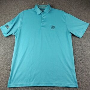 HL Sport Mens Bamboo Charcoal Performance Polo Shirt Blue Size Medium Northgate